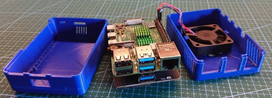 ya pi4 case space x862 ssd board 40 mm fan 40mm geekworm raspberry pi rpi4 3d print model - Mito3D
