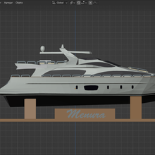 yacht azimut 105 grande barca lusso 3d print model - Mito3D