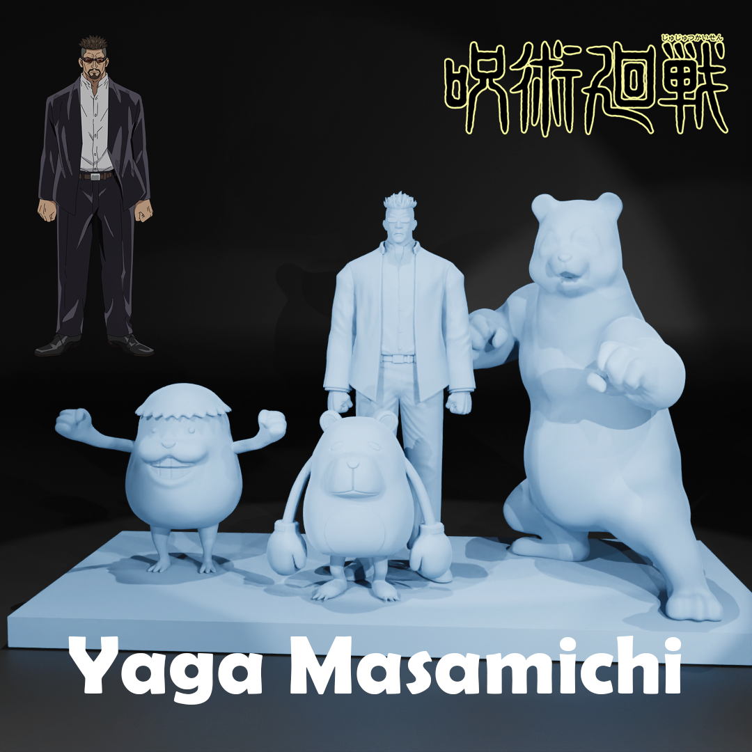 yaga masamichi jiujitsu kaisen 3d impresión gojo ghetto tierra jogo panda cathy sukuna 3D print model - Mito3D