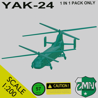 yak-24 helicopter yak yak24 russian aircraft rotorcraft resin sla 1 200 3d print model - Mito3D