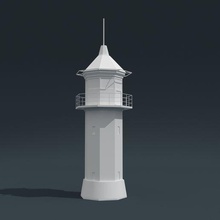 yalta lighthouse architecture travel tower water light building ocean navigation seaport 3d print model - Mito3D