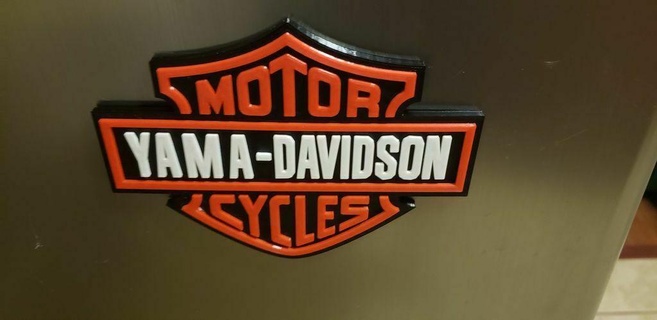 Yamadavidson Harley Davidson motocicleta Yamaha sinais logotipos 3d print model - Mito3D
