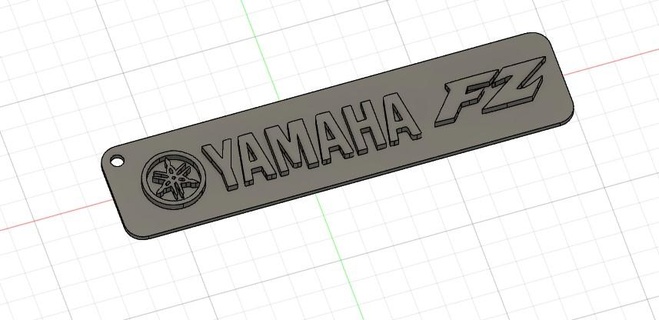 yamaha fz keychain motorcycle amulet brooches badges motor brand 3d print model - Mito3D