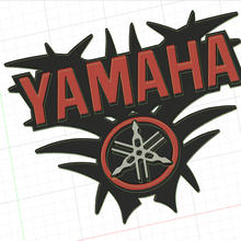 yamaha logo decorazione box auto motociclo attraversare 3d print model - Mito3D