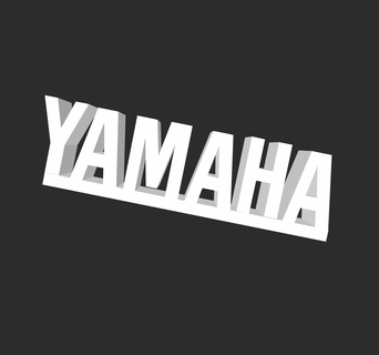 yamaha logo estante soporte firmar símbolo bicicleta carreras 3d print model - Mito3D