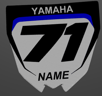 Yamaha mini nombre assiette motocross yz250 yz450 yz enduro moto saleté bicyclette 3d print model - Mito3D