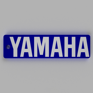 yamaha motorcycle key ring text Jewelry keychain brands alpinestar fox grc tkm protaper 3d print model - Mito3D