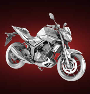 Yamaha mt 03 moto motocicleta bicicleta motor two wheeled veículo motociclista esporte 3d print model - Mito3D
