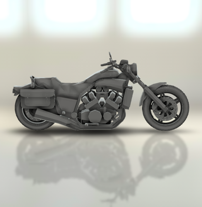 yamaha v max moto motociclo bicicletta motore two wheeled veicolo motociclista sport turbo roadster chopper 3d print model - Mito3D