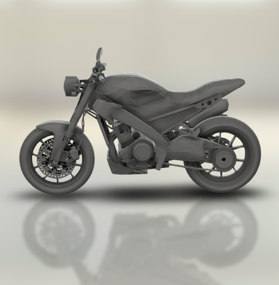 yamaha xsr 155 moto bicyclette moteur vélo two wheeled véhicule motard sport turbo roadster hachoir 3d print model - Mito3D