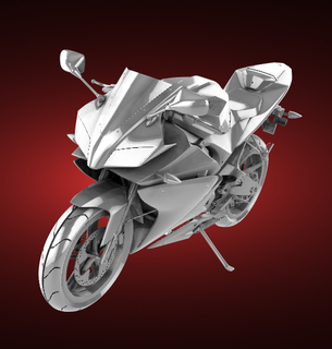yamaha yzf-r125 motorbike motorcycle bike motor bicycle two-wheeled vehicle biker sport moto 3d print model - Mito3D