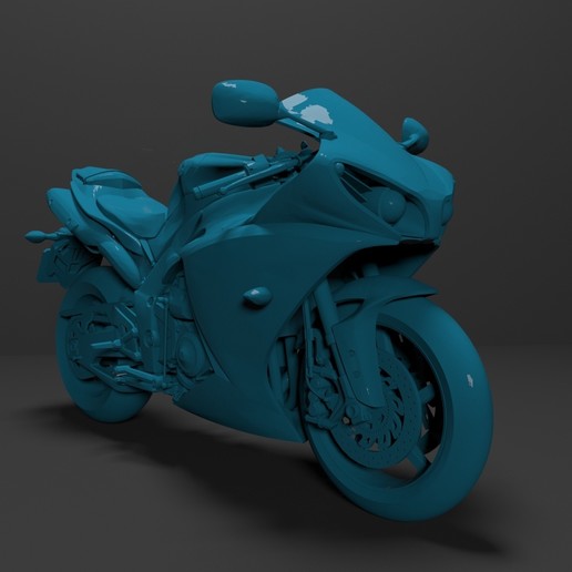 yamaha yzf-r1 1000 3d imprimable modèle art stl de moto vélo yzf r1 transport véhicule japon le motogp course vitesse super printig rapide supersport superbike la machine 3D print model - Mito3D