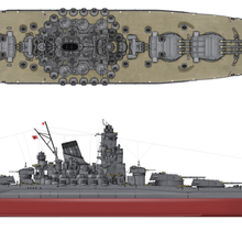 Yamato navio guerra 3d print model - Mito3D