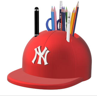 Yankees Deckel Bleistift Halter Unterstützung Inhaber Schreibtisch Baseball 3d print model - Mito3D