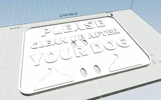yard sign dog owners notice pets 3d print model - Mito3D