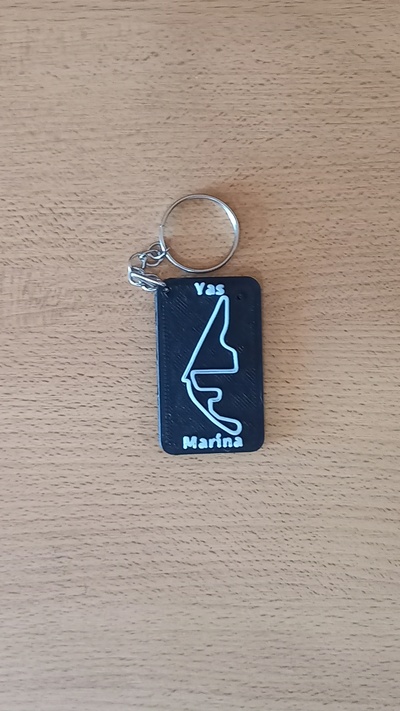 yas marina circuit key chain rings keychain keychains f1 circuits 3d print model - Mito3D