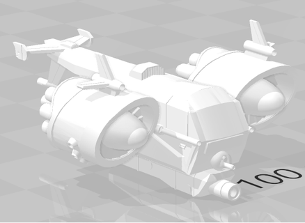 yasha vtol battletech continuar combinar helicóptero volantes pesado ppc 3d print model - Mito3D