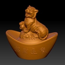 Tiger Gold Barren Auflage 2 Schmuck 3d print model - Mito3D
