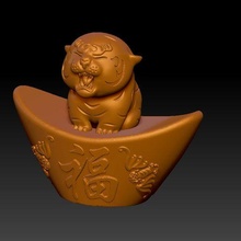 year tiger gold ingot edition 3 jewelry 3d print model - Mito3D