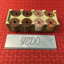 Yedo deluxe metallo moneta caddy titolare supporto gioco tavolo 3d print model - Mito3D