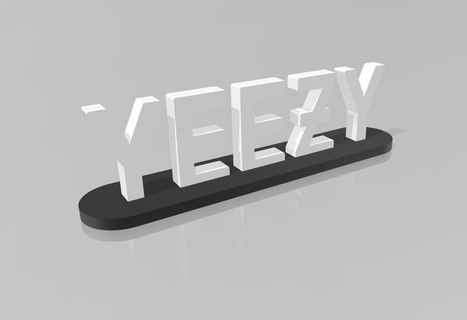 yeezy logo chaussures Kayne Ouest piste ye chaussure organisateur exclusif walk in placard Hommes mode petit ami cadeau 3d print model - Mito3D