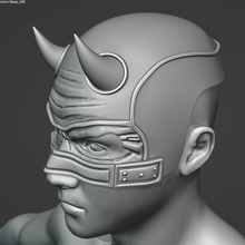 yellow devil cowl fashion cosplay comics marvel super hero helmet daredevil 3d print model - Mito3D
