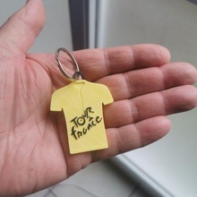yellow jersey key ring tour france gadget cycling bike accessory 3d print model - Mito3D