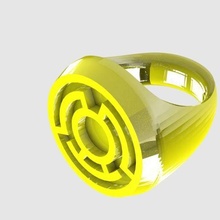 amarelo lanterna anel SINESTRO corpo moda traje 3d print model - Mito3D