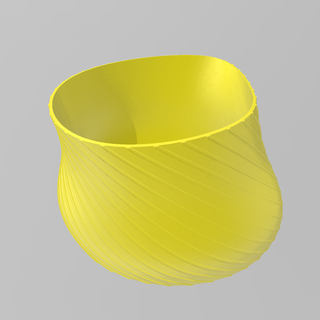 amarillo meloso florero cesta 3d print model - Mito3D