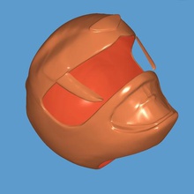 gelb-ranger-Helm Spiel Helm ranger gelb rangers macht 3d print model - Mito3D