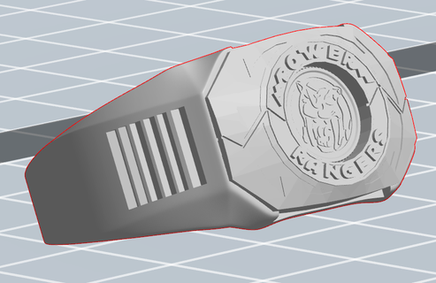 yellow ranger ring Game power sentai coin currency from rangers of 3d print model - Mito3D