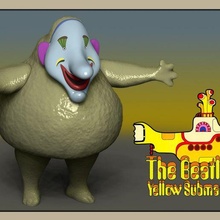 amarillo submarino Jeremy Beatles música juguete figurilla personaje toons criatura fantasía 3d print model - Mito3D
