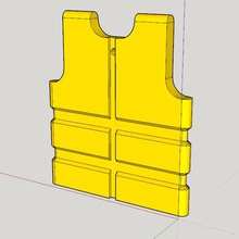 gelbe Weste-Rückspiegel gelb-key-ring-Weste gadget 3d print model - Mito3D