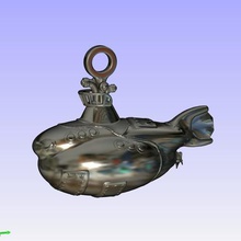 yelow sottomarino portachiavi gioielli i giallo beatles 3d print model - Mito3D