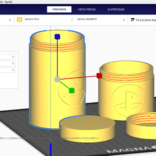 yerbera sugar cane bowl mate set 3D print model - Mito3D