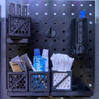 yet another pegboard solution yaps cyberpunk modular box peg board container storage home 3d print model - Mito3D