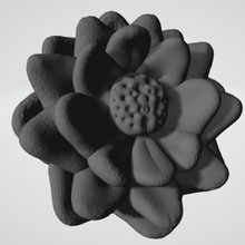 yet another sculpted flower art 3d print model - Mito3D