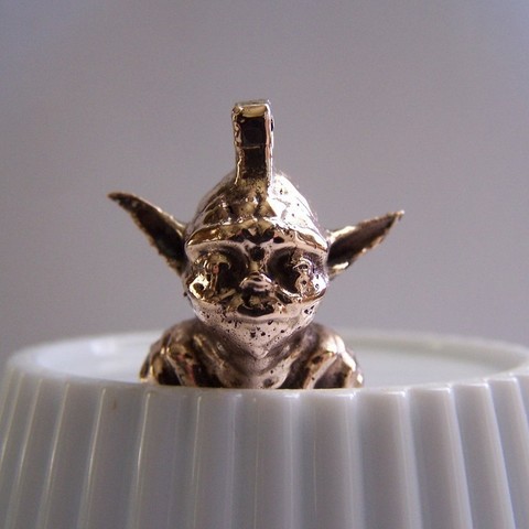 ancora un altro yoda keychaincharm casting gioielli lostpla 3D print model - Mito3D