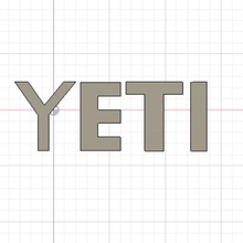 yeti-symbol verschiedene Briefe melden 3d print model - Mito3D