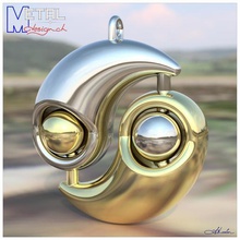 yin-yang pendentif bijoux pendentifs 3d print model - Mito3D