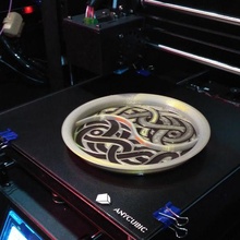 yin yang piatto arte vaso 3d print model - Mito3D