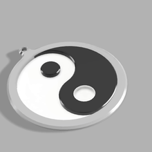 yin yang art boucle d'oreille bijoux 3d print model - Mito3D
