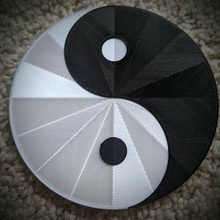 yin yang art geometric 3d print model - Mito3D
