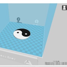 yin yang - bi-couleur Kunst 3d print model - Mito3D