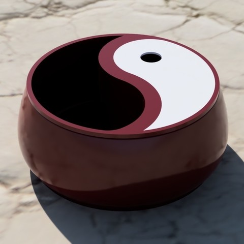 yin yang ciotola casa la frutta secca pistacchi di arachidi tazza il vaso design ying 3D print model - Mito3D