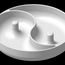 yin yang Schale home ideal geeignet schön Geschenk Farbe dekorieren Sie Haus Platte 3d print model - Mito3D