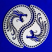 yin yang dragons classique mur art arbre Accueil maison décor décoration vie chambre espérer ender cnc filet papillon dragon blanc noir rond 3d print model - Mito3D