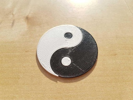 yin yang dual colore 3d print model - Mito3D