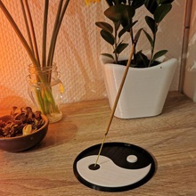 yin yang incense stick holder decoration chinese deco 3d print model - Mito3D