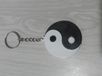 yin yang portachiavi chiave anelli chiavi 3d print model - Mito3D